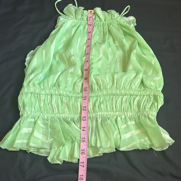 ASOS Design Lime Green Backless Halter Top   Size 6 - Picture 6 of 8